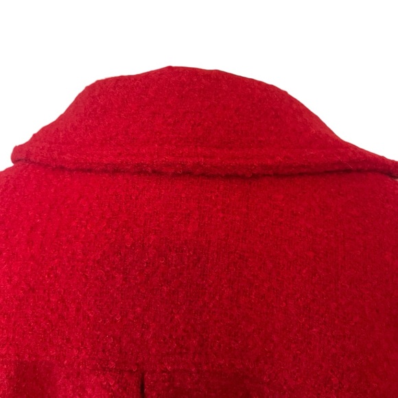 Old Navy bouclé wool blend shacket Robbie Red small - Picture 11 of 15